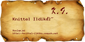 Knittel Ildikó névjegykártya