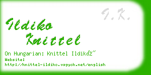 ildiko knittel business card